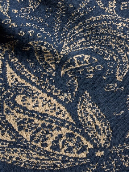 KNIT BLAZER WITH PAISLEY DESIGN