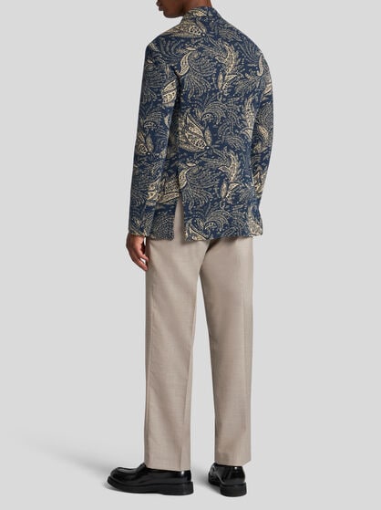 KNIT BLAZER WITH PAISLEY DESIGN