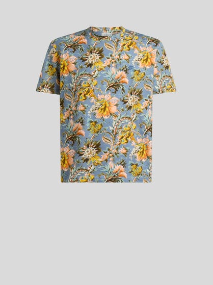 フローラルモチーフ コットンジャージー Tシャツ