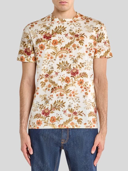 COTTON T-SHIRT WITH FLORAL PRINT