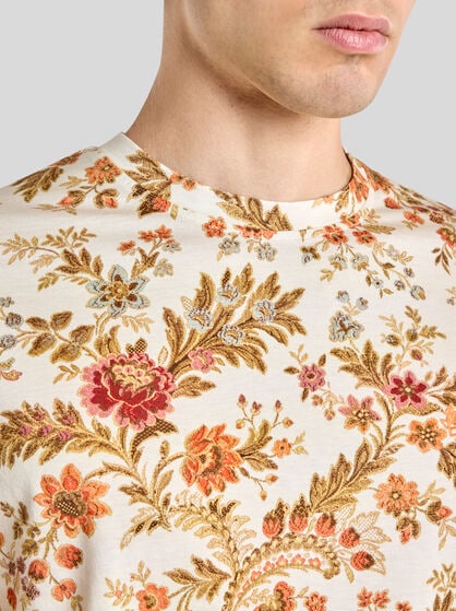 COTTON T-SHIRT WITH FLORAL PRINT