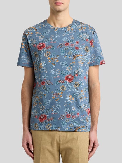 COTTON T-SHIRT WITH FLORAL PRINT