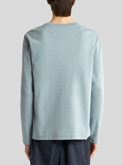 COTTON T-SHIRT WITH PEGASO EMBROIDERY