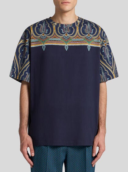 COTTON T-SHIRT WITH PLACED PRINT