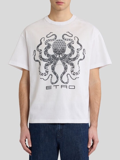T-SHIRT WITH OCTOPUS AND LOGO