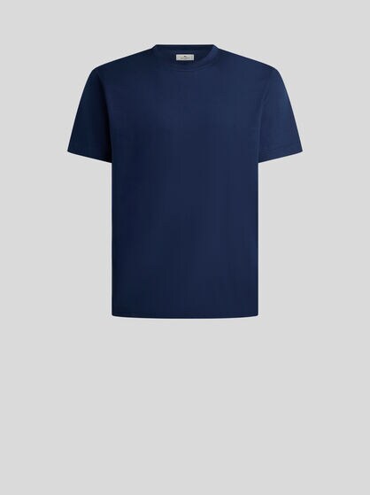 PLAIN-COLOURED COTTON AND MODAL T-SHIRT