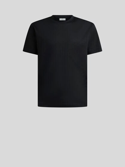 PLAIN-COLOURED COTTON AND MODAL T-SHIRT