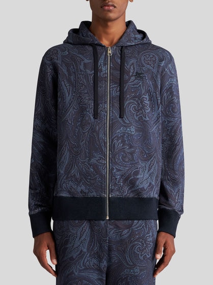 PAISLEY HOODED SWEATSHIRT