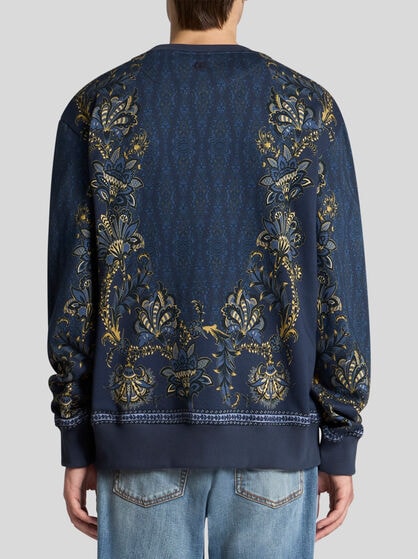COTTON SWEATSHIRT WITH PLACED PRINT