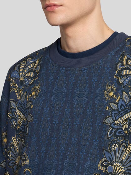 COTTON SWEATSHIRT WITH PLACED PRINT