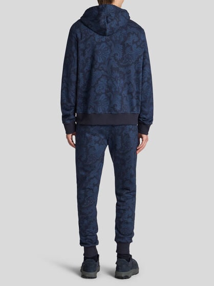 HOODED SWEATSHIRT WITH TONAL PRINT
