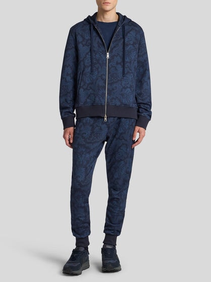HOODED SWEATSHIRT WITH TONAL PRINT