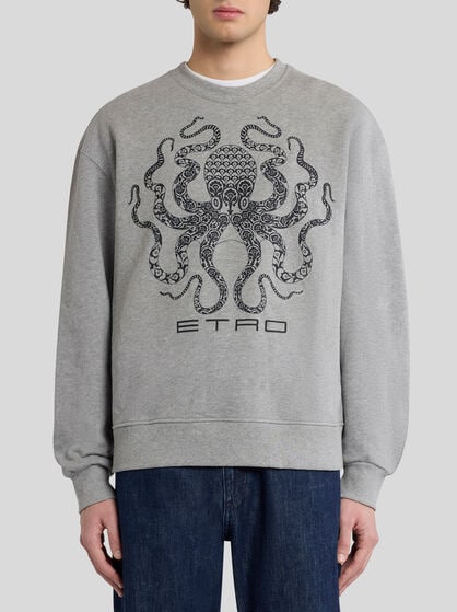 SWEATSHIRT WITH OCTOPUS AND LOGO