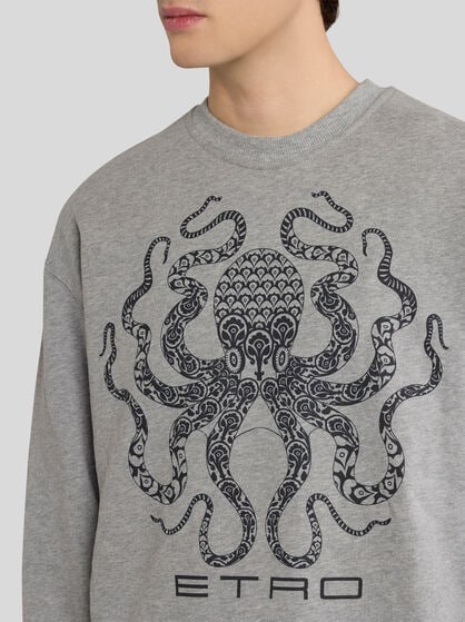 SWEATSHIRT WITH OCTOPUS AND LOGO