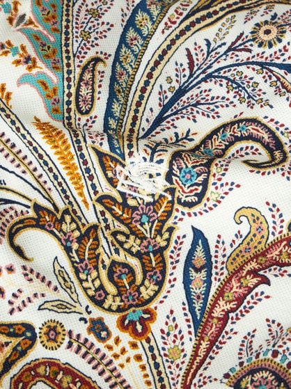 MULTICOLOURED PAISLEY POLO SHIRT WITH LOGO