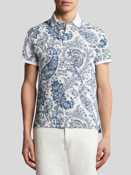FLORAL PAISLEY POLO SHIRT