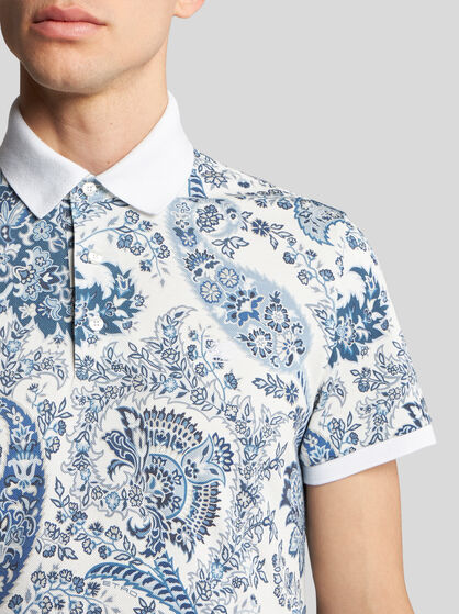 FLORAL PAISLEY POLO SHIRT