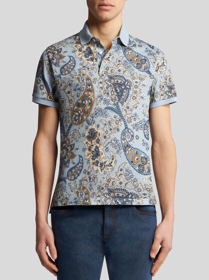 FLORAL PAISLEY POLO SHIRT