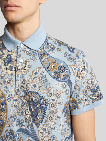 FLORAL PAISLEY POLO SHIRT