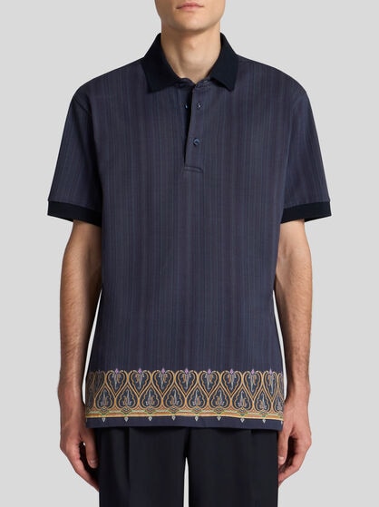 STRIPED COTTON POLO SHIRT