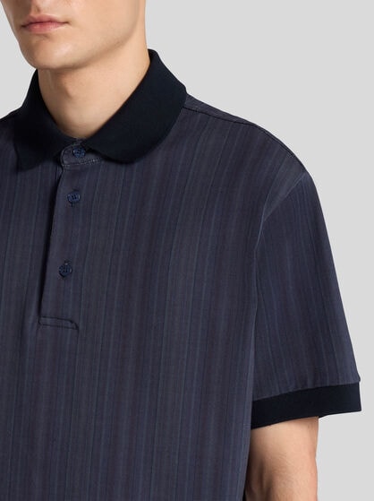 STRIPED COTTON POLO SHIRT