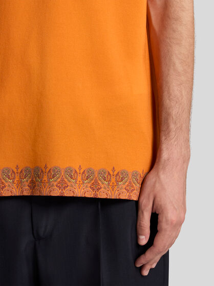 PLAIN-COLOURED COTTON POLO SHIRT