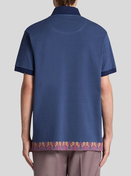 PLAIN-COLOURED COTTON POLO SHIRT