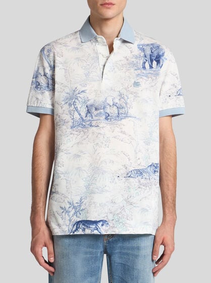 POLO SHIRT WITH SAFARI PRINT