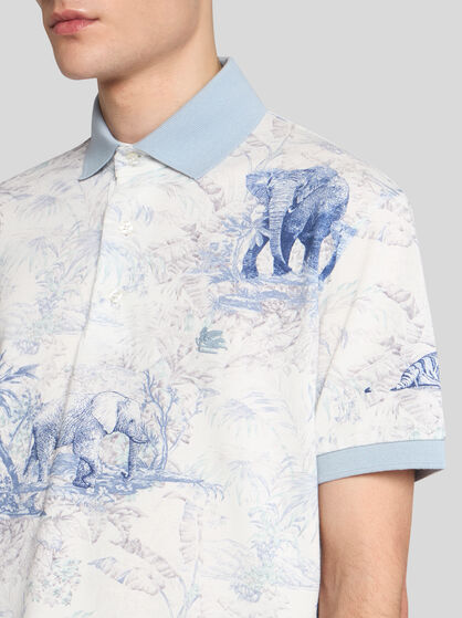 POLO SHIRT WITH SAFARI PRINT