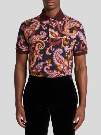 FLORAL PAISLEY POLO SHIRT