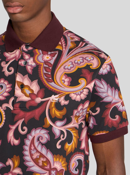 FLORAL PAISLEY POLO SHIRT