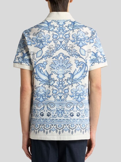 COTTON POLO SHIRT WITH PRINT