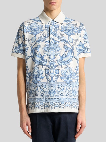 COTTON POLO SHIRT WITH PRINT
