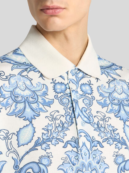 COTTON POLO SHIRT WITH PRINT