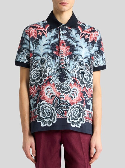 COTTON POLO SHIRT WITH PRINT