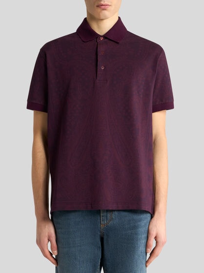 PAISLEY COTTON POLO SHIRT