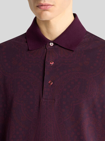 PAISLEY COTTON POLO SHIRT