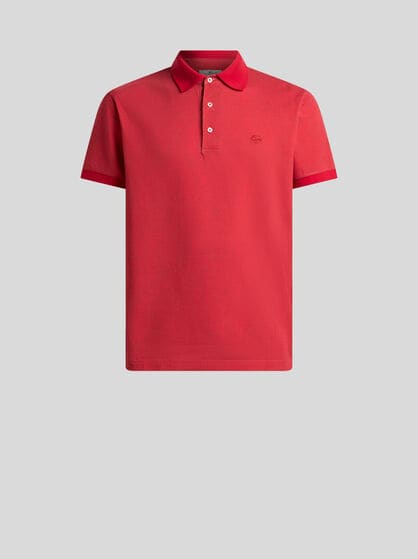 COTTON POLO SHIRT WITH ARNICA MOTIF