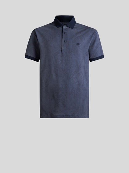 アルニカモチーフ コットン ポロシャツ