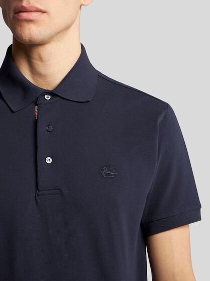 POLO SHIRT WITH EMBROIDERED PEGASO