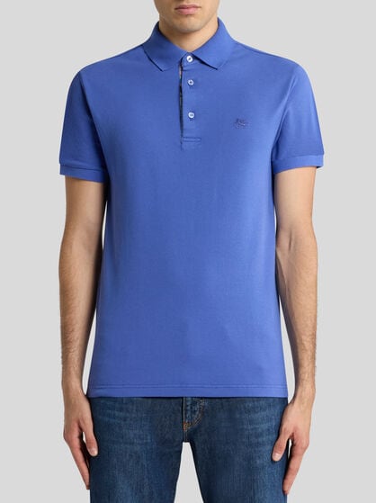 COTTON POLO SHIRT WITH PEGASO