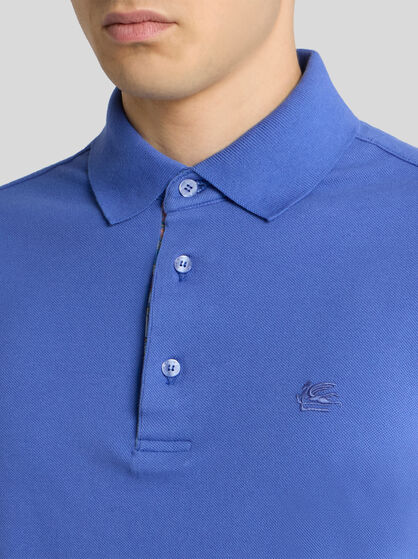 COTTON POLO SHIRT WITH PEGASO