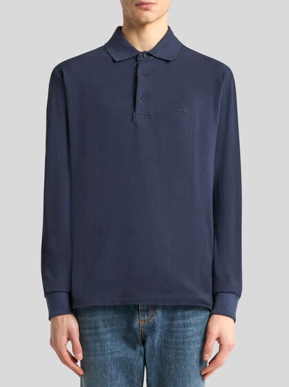 COTTON POLO WITH PEGASO LOGO