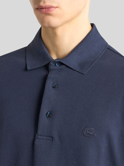 COTTON POLO WITH PEGASO LOGO