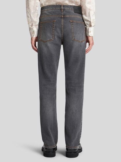JEANS WITH PEGASO LOGO EMBROIDERY