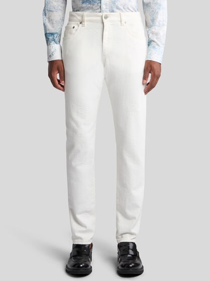 JACQUARD DENIM JEANS