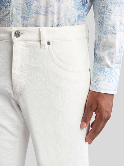 JACQUARD DENIM JEANS