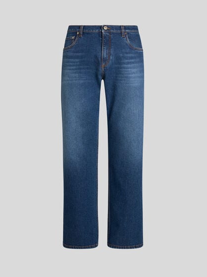 STRAIGHT-LEG JEANS WITH PEGASO