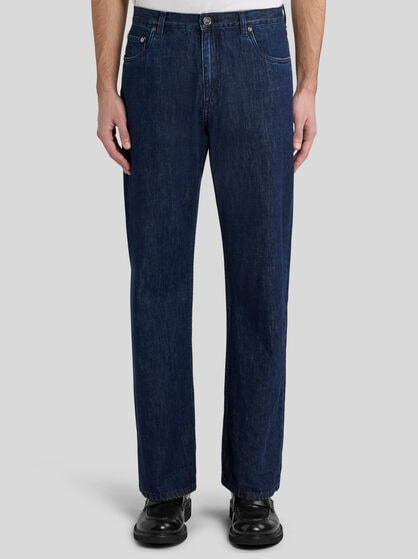 JEANS WITH OCTOPUS EMBROIDERY AND LOGO