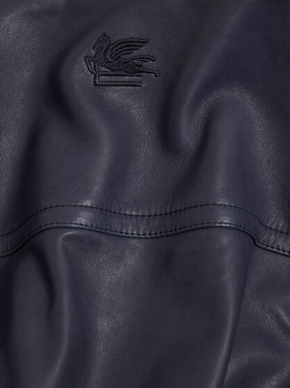 LEATHER BOMBER JACKET